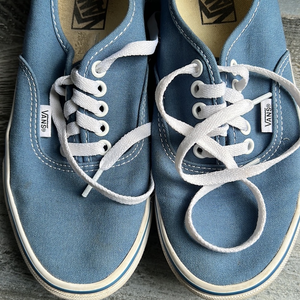 Vans blue lace up sneakers